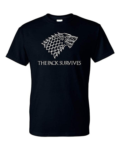 The Pack Survives GOT Unisex T-Shirt - Black New TV SHOW