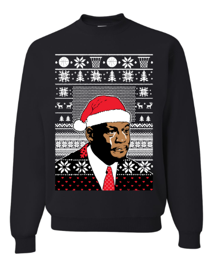 Crying jordan christmas sweater outlet