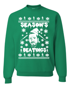 Season's Beatings Negan Funny Ugly Christmas Sweater Unisex Sweatshirt