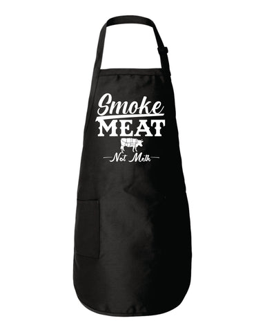 Smoke Meat Not Meth Funny BBQ Grill master Smoker Apron Funny Father's Day Gift