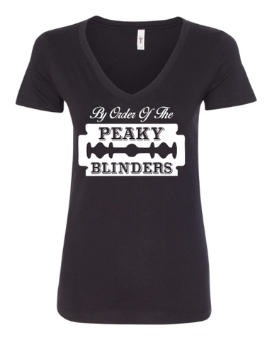 By Order Of The Peaky Blinders Razor Women's V-Neck T-Shirt TV SHOW