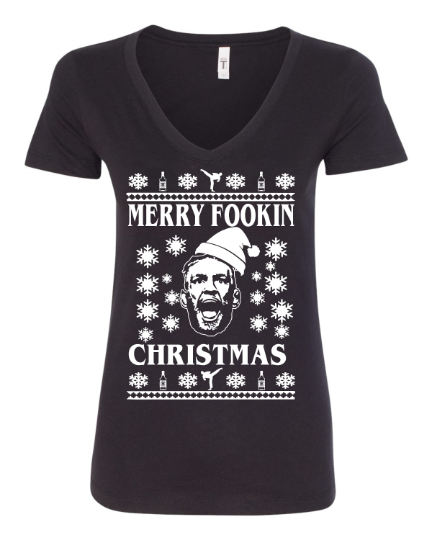 Merry fookin Christmas Ugly Christmas Sweater Conor McGregor Women's T-Shirt