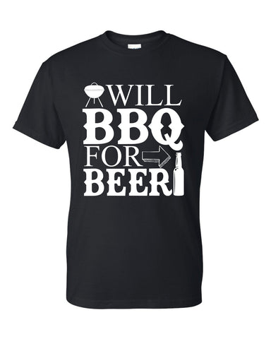 Will BBQ For Beer Funny Father's Day BBQ Gift Unisex T-Shirt