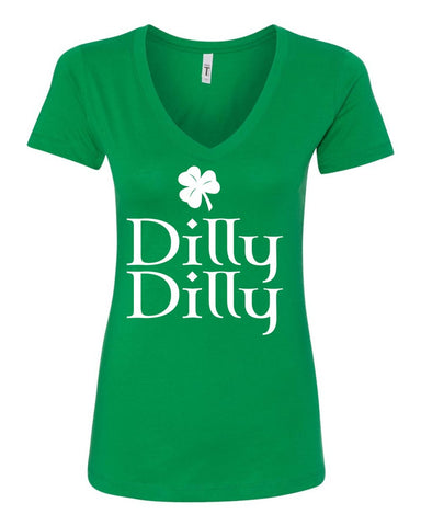 Dilly Dilly St Patrick's day Irish Green Funny Beer Drinking T-Shirt Women's