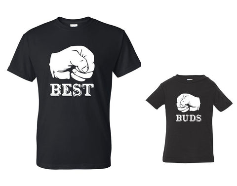 Best Buds Father and Son Matching Unisex shirts Father's Day Gift