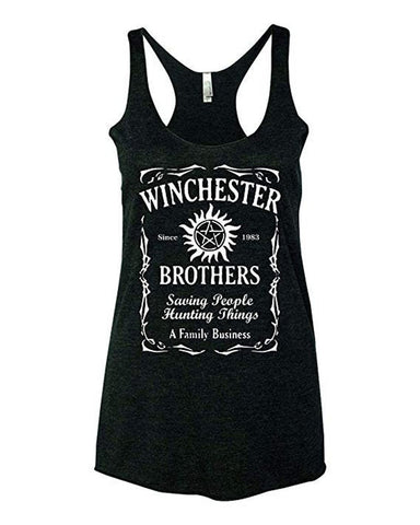 Winchester Brothers Whiskey Style Women Tank Top - Black New TV SHOW