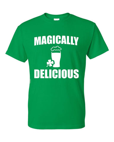 Magically Delicious Funny Party Shirts St Patrick's Day Drinking Shirt Shamrock Unisex T-Shirt Green Irish