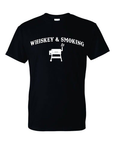 Whiskey and Smoking Funny BBQ Smoker T-Shirt Father's Day Gift Grilling Cooking