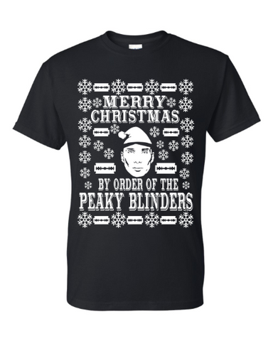 Merry Christmas by Order of The Peaky Blinders Ugly Christmas Sweater Unisex T-Shirt