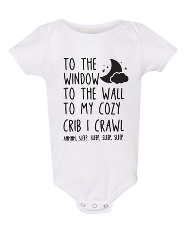 To The Window To the Wall Baby Bodysuit Baby Shower Gift music rap funny shirt
